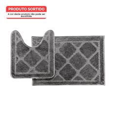 Kit de Tapete em Polipropileno para Banheiro Genebra com 2 Peças Sortido CORTTEX / REF. 700571-83-369