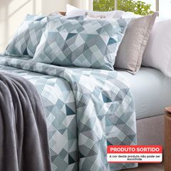 Jogo de Cama Casal em Algodão Attuale 150 Fios com 4 Peças Sortimento 7 CORTTEX / REF. 700238-26-3931