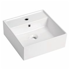 Cuba de Apoio 38cm Quadrada com Mesa Branca QUALIZ / REF. FMTP512