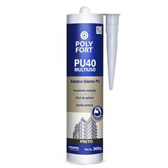 Adesivo Selante 360g PU 40 Polyfort Preto PULVITEC / REF. PU680