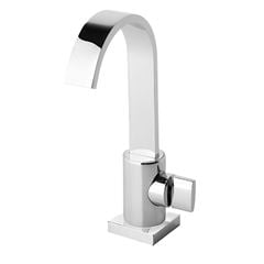 Torneira para Lavatório em Metal de Mesa com Bica Alta Prime Ref X Cromada QUALIZ / REF. 97117