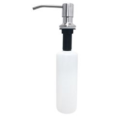 Dosador de Sabão em Metal e Plástico 350ml Escovado QUALIZ / REF. QL-DDE350IN
