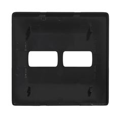 Placa 4x4 1+1 Postos Horizontal Zeffia Preta PIAL / REF. 680174PT