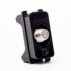 Tomada Módulo 1m para Antena de Tv Zeffia Preta PIAL / REF. 680157PT