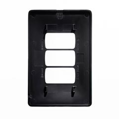 Placa 4x2 3 Postos Separados Zeffia Preto PIAL / REF. 680183PT