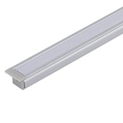 Perfil em Alumínio de Embutir 8mm Baby para Fita LED 2 Metros Prata GAYA / REF. 1261