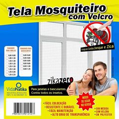 Tela Mosquiteira em Poliéster 155x155cm Velcro VIDA PRATIKA / REF. 1267