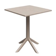 Mesa em Polipropileno 60cm Quadrada 2 em 1 Simpla Natural FORTE PLÁSTICO / REF. 7894855233279