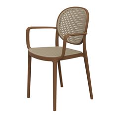 Poltrona em Polipropileno Duetto Redinha Bamboo e Natural FORTE PLÁSTICO / REF. 7894855233798