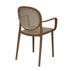 Poltrona em Polipropileno Duetto Redinha Bamboo e Natural FORTE PLÁSTICO / REF. 7894855233798