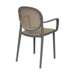 Poltrona em Polipropileno Duetto Redinha Nude e Natural FORTE PLÁSTICO / REF. 7894855233804