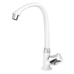 Torneira para Cozinha ABS de Mesa Bica Alta Móvel Orbe Branca com Cromado TIGRE / REF. 300000462
