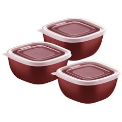 Kit Pote em Polipropileno com 3 Peças de 300ml Mixcolor Vermelho TRAMONTINA / REF. 25098/701