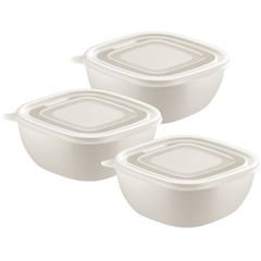 Kit Pote em Polipropileno com 3 Peças de 600ml Mixcolor Algodão TRAMONTINA / REF. 25098/302