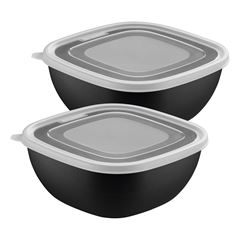 Kit Pote em Polipropileno com 2 Peças de 2L Mixcolor Preto TRAMONTINA / REF. 25098/302