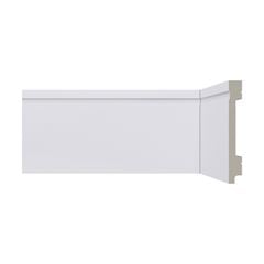 Rodapé de Poliestireno 1,3x10x240 B106 Massa Clara Frisado Branco SANTA LUZIA / REF. 231670