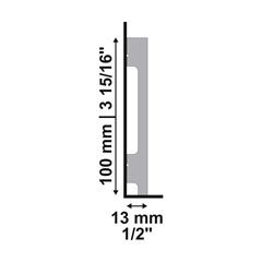 Rodapé de Poliestireno 1,3x10x240 B107 Massa Clara Liso Branco SANTA LUZIA / REF. 231671