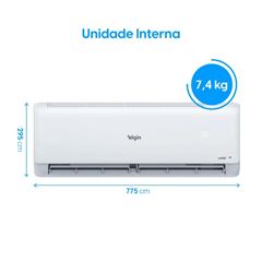 Ar Condicionado Split Evaporadora e Condensadora 9000 BTUss Inverter Eco III com WI-FI Integrado ELGIN / REF. 45HJFI09C2WH/45HJFE09C2CH