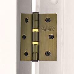 Dobradiça Aço com Anel 3.1/2x3 Cartela com 3 891 Ferro Zincado Oxidado Envernizado - Ref.92518 - SILVANA