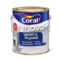 Tinta Acrílica Fosca Renova Gesso e Drywall 3,6L Branco Neve CORAL / REF. 5202490