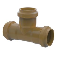 Tê PVC DN100mm DE110mm PBA Junta Elástica BBB - Ref.23341034 - TIGRE