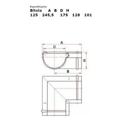 Esquadro Externo PVC 125mm Aquapluv Beiral Bege - Ref.32138810 - TIGRE
