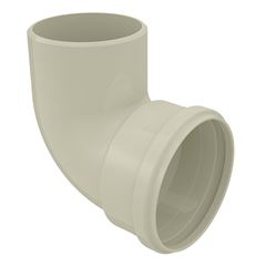 Joelho Circular PVC 88x100mm Transição Aquapluv Style e Beiral Bege - Ref.32196055 - TIGRE 