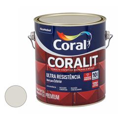 Tinta Esmalte Sintético Acetinada Coralit Ultra Resistência 3,6L Branco Gelo CORAL/ REF. 5202769