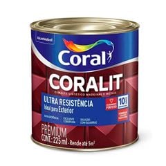 Tinta Esmalte Sintético Acetinado Coralit Ultra Resistência 900ml Branco Gelo CORAL/ REF. 5202770