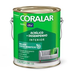 Tinta Acrílica Fosca Coralar mais Desempenho 3,6L Concreto CORAL / REF. 5202326