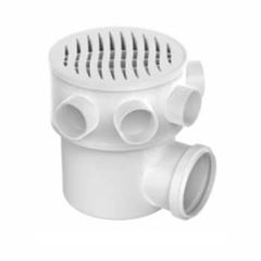 Caixa Sifonada PVC 100x140x50 Grelha Redonda Girafácil Branca - Ref.27038158 - TIGRE