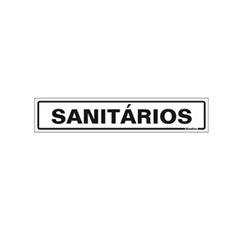 Placa PVC 05x25cm Sanitários - Ref. 200BJ - SINALIZE