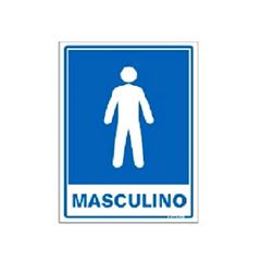 Placa PVC 20x15cm WC Masculino Ref. 220AD - SINALIZE