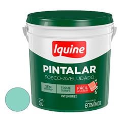 Tinta Vinil Acrílica Fosco Aveludado Pintalar 3,6 Litros Verde Piscina IQUINE /REF.79308301R