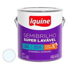 Tinta Acrílica Semibrilho Super Lavável 3,6L Branco Neve IQUINE / REF. 10300201