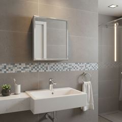 Armário Plástico Versátil com Perfil de Alumínio 36 x 45cm Cinza ASTRA / REF. AL43*CZ2