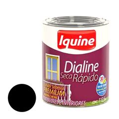 Tinta Esmalte Alto Brilho Dialine Seca Rápido 112,5ml Preto IQUINE / REF. 62205732