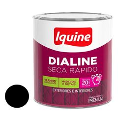 Tinta Esmalte Alto Brilho Dialine Seca Rápido 112,5ml Preto IQUINE / REF. 62205732