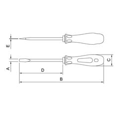 Chave Fenda Cromada Vanádio 5x150mm Laranja - ref. 44130/023 - TRAMONTINA