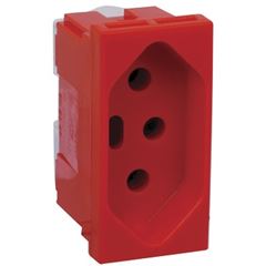Tomada Módulo Plus 2m 2P+T Dedicada 20A Vermelho - Ref. 615082 - PIAL