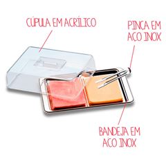 Kit para Frios em Inox e Acrílico 3 Peças Átina BRINOX / REF. 1413/100