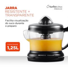 Espremedor Elétrico 220v Premium Preto E-02 - Ref. 0190-05 - MONDIAL