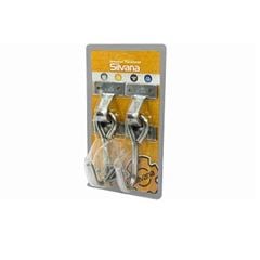 Armador para Rede Inox de Parafusar Cartela com2 Cromado - Ref.97671 - SILVANA