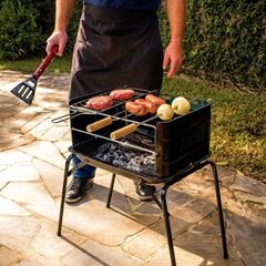 Churrasqueira em Aço com Espeto e Grelha Montana Preto - Ref.003005 - MOR