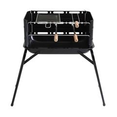 Churrasqueira em Aço com Espeto e Grelha Montana Preto - Ref.003005 - MOR