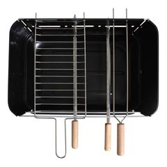 Churrasqueira em Aço com Espeto e Grelha Montana Preto - Ref.003005 - MOR