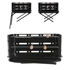 Churrasqueira em Aço com Espeto e Grelha Montana Preto - Ref.003005 - MOR