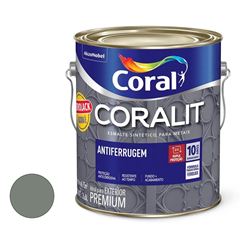 Tinta Esmalte Sintético Brilhante Coralit Antiferrugem 3,6L Cinza CORAL/ REF. 5203035