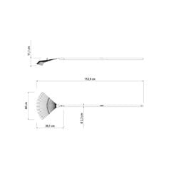 Vassoura Metálica Regulável com 22 Dentes Tipo Palheta com Cabo de Madeira 120cm TRAMONTINA / REF. 77840721