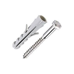 Bucha de Nylon com Parafuso Cabeça Sextavada 8mm Cartela com 2 peças - Ref. 2697 - BEMFIXA